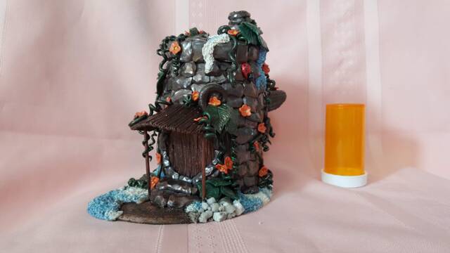 Fairy House - Orange Flower Jar - image 1