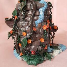 Fairy House - Orange Flower Jar - thumbnail 4