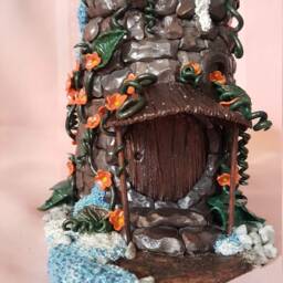 Fairy House - Orange Flower Jar - thumbnail 2