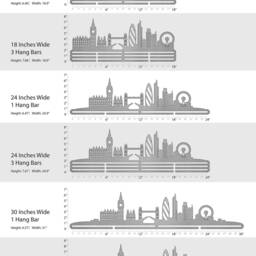 London Cityscape - Allied Medal Hanger Holder Display Rack - thumbnail 2