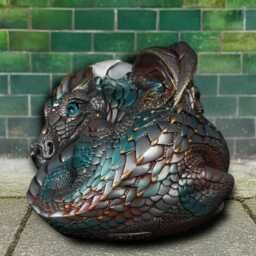 Fantasy Concrete Dragon Figurin Stone Garden Sculpture Outdoor Wild Animal Ornament Handcrafted Cement Art Dragon Lover Gift - thumbnail 2