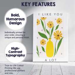 Yellow Floral Bouquet in Bright Mustard Vase Scandinavian Botanical Illustration Canvas Wall Art Print Decor Picture Ready To Hang - thumbnail 2