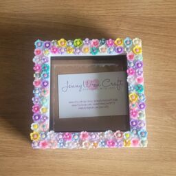 Colourful Resin Flowers Square Photo Frame 4 X Inches - thumbnail 2