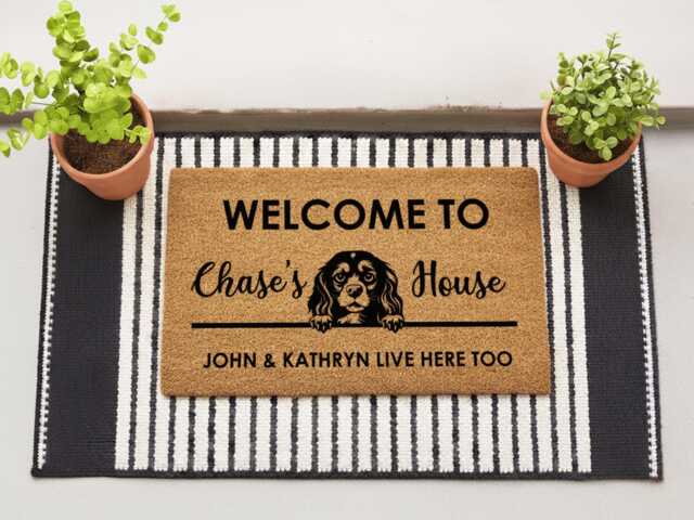 Spaniel Doormat - Custom Dog Breed Mat Cute Rug Gifts For Lover Personalized Welcome Decor - image 1