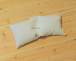 Medium Firm Mac's Natural Organic Buckwheat Hull Neck & Lumbar Pillow, 15 Inches Long X 7 Wide 1-1/2 Loft, No Zipper
