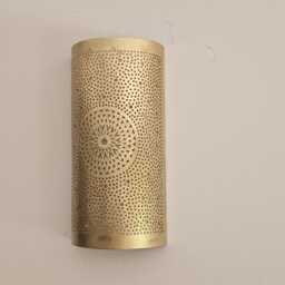 Moroccan Brass Wall Sconce Handcrafted Lamp, Global Design - thumbnail 3