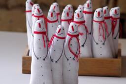 Holiday Ornaments. A Set Of 3 Snowman. Christmas Tree Toy - thumbnail 1