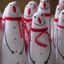 Holiday Ornaments. A Set Of 3 Snowman. Christmas Tree Toy - thumbnail 2