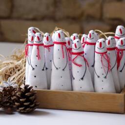 Holiday Ornaments. A Set Of 3 Snowman. Christmas Tree Toy - thumbnail 3