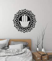 Mandala Vinyl Wall Decal, Spiritual Yoga Sticker For Calm Meditation Bedroom Boho Decor - #3125Di - thumbnail 1