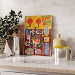 Chinese Food Poster, Asian Print, Oriental Decor, Dinner Table Kitchen Gift - thumbnail 3