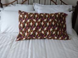 Brown Monkey Face, Hearts & Peace Signs Print Flannel Pillow Case - Standard Size - Free Us Shipping