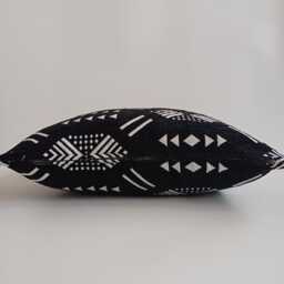 Moroccan Velvet Cushion Cover, Handmade Brocade Rich Black Pillow Case, Decorative 20''x20''/50x50 cm - thumbnail 3