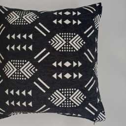 Moroccan Velvet Cushion Cover, Handmade Brocade Rich Black Pillow Case, Decorative 20''x20''/50x50 cm - thumbnail 2