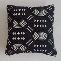 Moroccan Velvet Cushion Cover, Handmade Brocade Rich Black Pillow Case, Decorative 20''x20''/50x50 cm - thumbnail 4