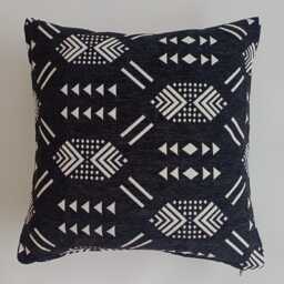 Moroccan Velvet Cushion Cover, Handmade Brocade Rich Black Pillow Case, Decorative 20''x20''/50x50 cm - thumbnail 1