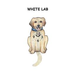 Labrador Dog Clocks With Wagging Tail-White-Brown-Yellow Or Black