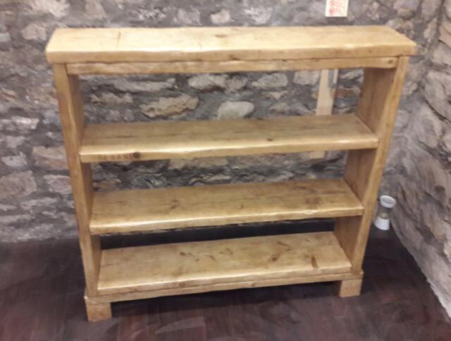 Handmade Wooden Bookcase Shelf Rustic Reclaimed Wood - image 1