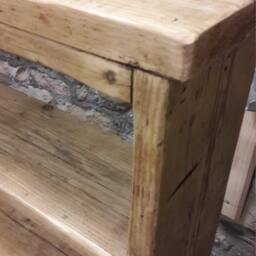 Handmade Wooden Bookcase Shelf Rustic Reclaimed Wood - thumbnail 3