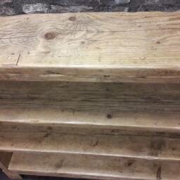 Handmade Wooden Bookcase Shelf Rustic Reclaimed Wood - thumbnail 4