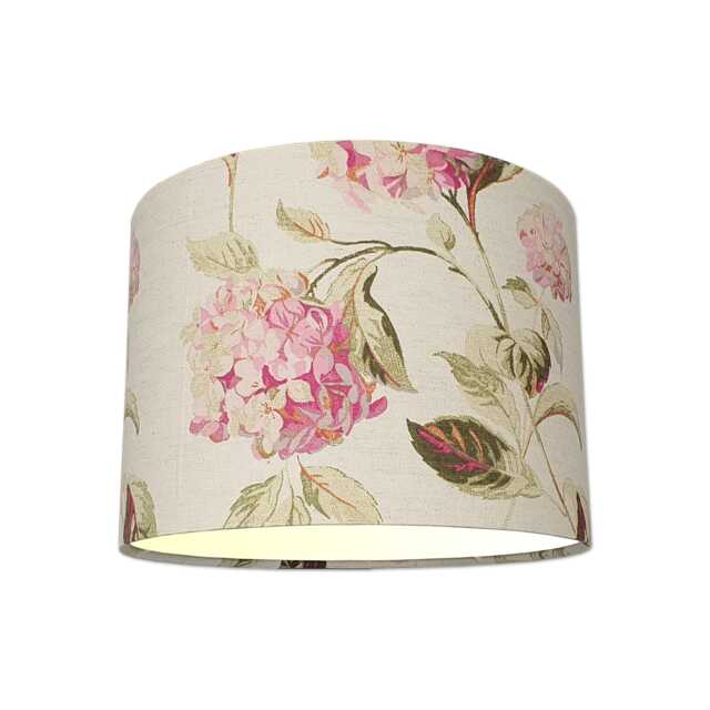Lampshades in Laura Ashley Hydrangea Pink Natural Fabric Handmade Free Delivery - image 1
