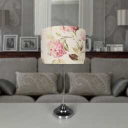 Lampshades in Laura Ashley Hydrangea Pink Natural Fabric Handmade Free Delivery - thumbnail 3