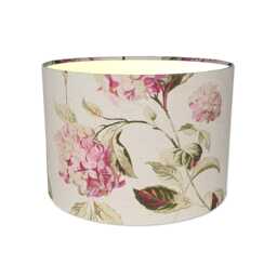 Lampshades in Laura Ashley Hydrangea Pink Natural Fabric Handmade Free Delivery - thumbnail 2