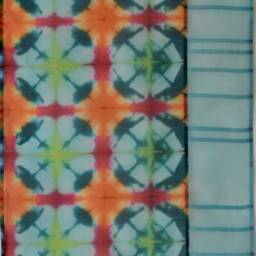 Handmade Silk Organza Pojagi Wall Hanging Geometric Shibori Art - thumbnail 2