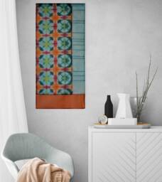 Handmade Silk Organza Pojagi Wall Hanging Geometric Shibori Art