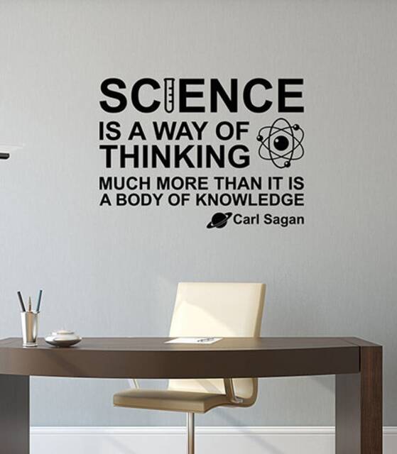 Science Is The Way Of Thinking Carl Sagan Quote Wall Decal Vinyl Sticker Study Learn School Education Art Classroom Decor Poster 17Qs - image 1