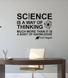 Science Is The Way Of Thinking Carl Sagan Quote Wall Decal Vinyl Sticker Study Learn School Education Art Classroom Decor Poster 17Qs - thumbnail 1