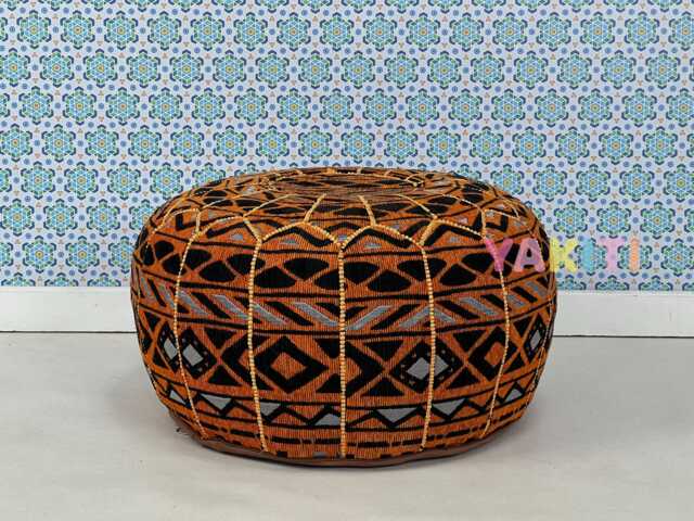 Luxury Moroccan Pouf, Authentic Ottoman Seating, Handmade Bohemian Home D??cor, Artisan-Made For Cozy Interiors - image 1
