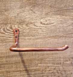 Hammered Copper Toilet Roll Holder - Pure Brushed Copper - Bathroom Loo - Hand Crafted