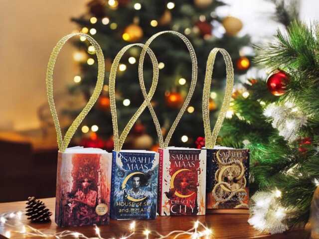 Miniatures Crescent City Books Christmas Ornaments Dollhouse Size Gift Prop Replica - image 1