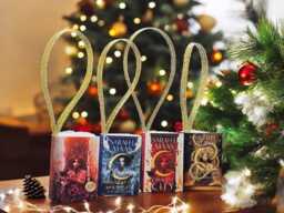 Miniatures Crescent City Books Christmas Ornaments Dollhouse Size Gift Prop Replica - thumbnail 1
