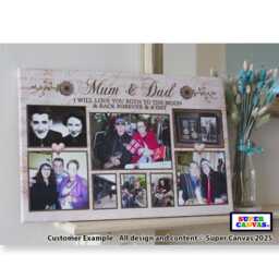 Memorial Mum Dad Grandparents Pet Celebration Of Life Custom Picture Photo Collage Funeral Board Framed Canvas Print Christmas Gift - thumbnail 3