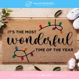 It's The Most Wonderful Time Of Year - Christmas Holiday Doormat Welcome Festive Porch Decor Xmas - thumbnail 1