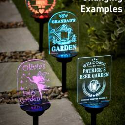 Personalised Name Garden Solar Light Led Colour Changing Sign - thumbnail 3