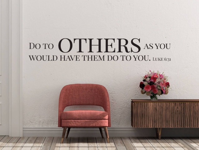"Vinyl Wall Decal - Luke 631 ""Do To Others As You Would Have Them Do You" - image 1