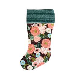 Rifle Paper Co Juliet Rose in Burgandy Fabric Christmas Stocking - thumbnail 2