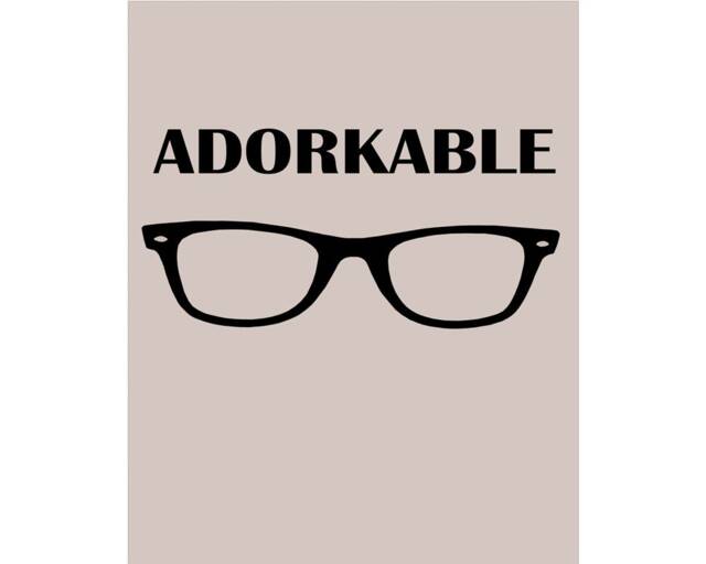 Adrokable Geekery Geeky Glasses Typography Dork Enamel Metal Tin Sign Wall Plaque