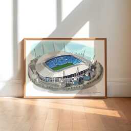 Etihad Stadium Art Print, Manchester City Football Gift - thumbnail 1
