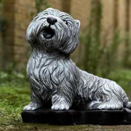 Unique West Highland Terrier Garden Statue Concrete Westie Dog Ornament Outdoor Pet Sculpture Memorial Figurine Stone Lover Gift - thumbnail 3