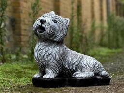 Unique West Highland Terrier Garden Statue Concrete Westie Dog Ornament Outdoor Pet Sculpture Memorial Figurine Stone Lover Gift - thumbnail 1