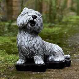 Unique West Highland Terrier Garden Statue Concrete Westie Dog Ornament Outdoor Pet Sculpture Memorial Figurine Stone Lover Gift - thumbnail 2