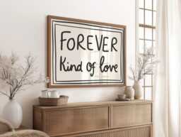 It's A Forever Kind Of Love Print - Cute Posters Prints, Gift For Partner Anniversary Gifts Wedding Presents Couples Bedroom - thumbnail 1