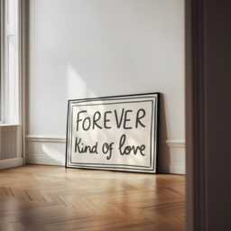 It's A Forever Kind Of Love Print - Cute Posters Prints, Gift For Partner Anniversary Gifts Wedding Presents Couples Bedroom - thumbnail 2