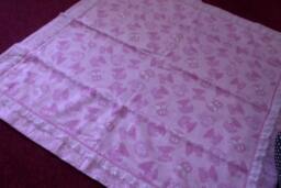 Pink Lacy Baby Girl Blanket Flannel Animal Print Lace Newborn Receiving Shower Gift Animals Blanket/Gift - thumbnail 1