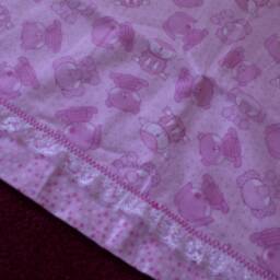 Pink Lacy Baby Girl Blanket Flannel Animal Print Lace Newborn Receiving Shower Gift Animals Blanket/Gift - thumbnail 2