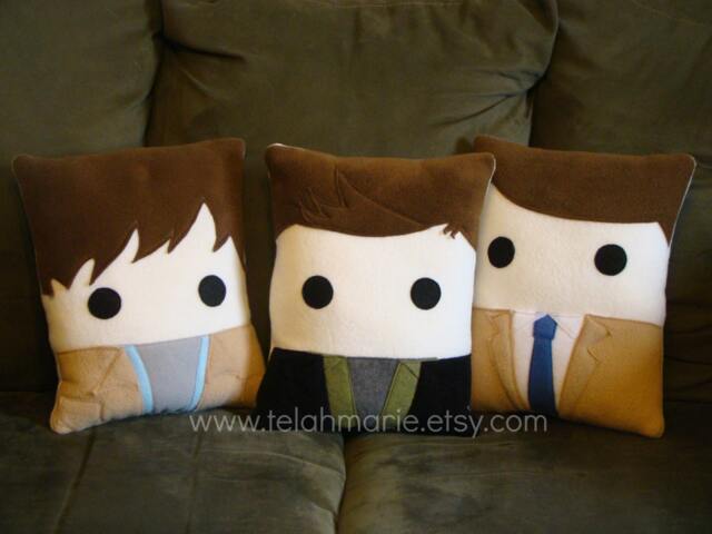 Portrait Pillow, Sam, Dean, Or Cas, Cushion, Throw Pillow, Plush - image 1